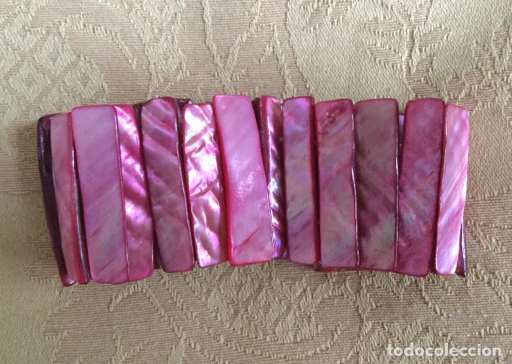 Gioielleria: PULSERA DE N&Aacute;CAR COLOR FUCSIA