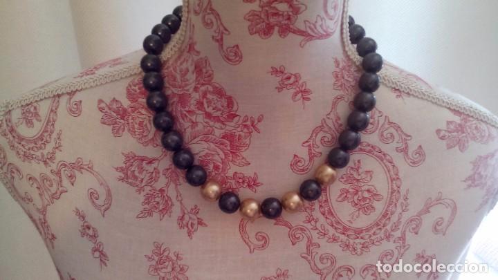 Joyeria: Collar gargantilla perla sint&eacute;tica bicolor - Foto 1