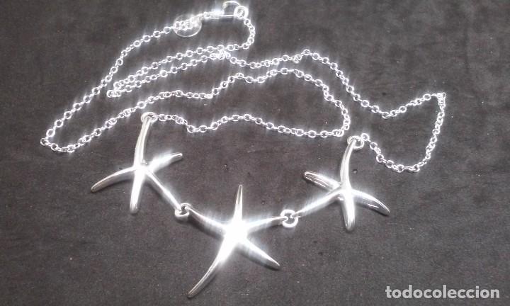 Joyeria: CONJUNTO GARGANTILLA ANILLO Y PENDIENTES ESTRELLA DE MAR EN PLATA - Foto 2