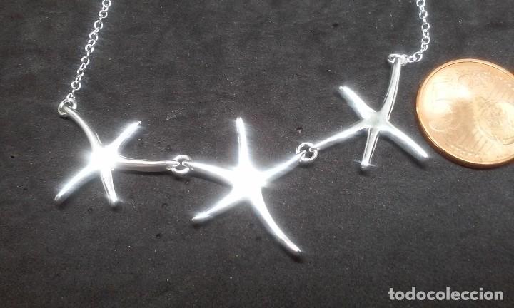 Joyeria: CONJUNTO GARGANTILLA ANILLO Y PENDIENTES ESTRELLA DE MAR EN PLATA - Foto 3