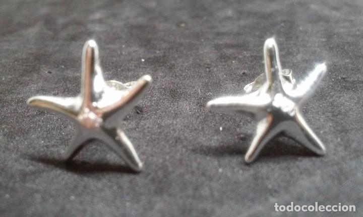 Joyeria: CONJUNTO GARGANTILLA ANILLO Y PENDIENTES ESTRELLA DE MAR EN PLATA - Foto 8