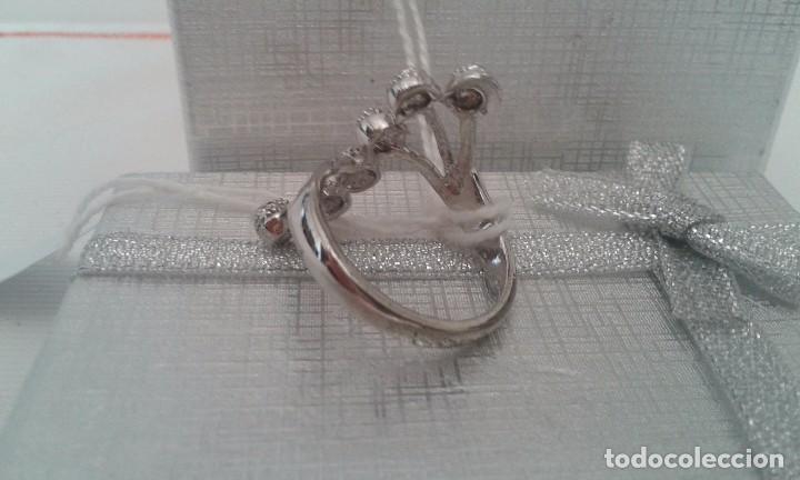 Joyeria: Anillo brillantitos rosa y blanco plateado - Foto 3