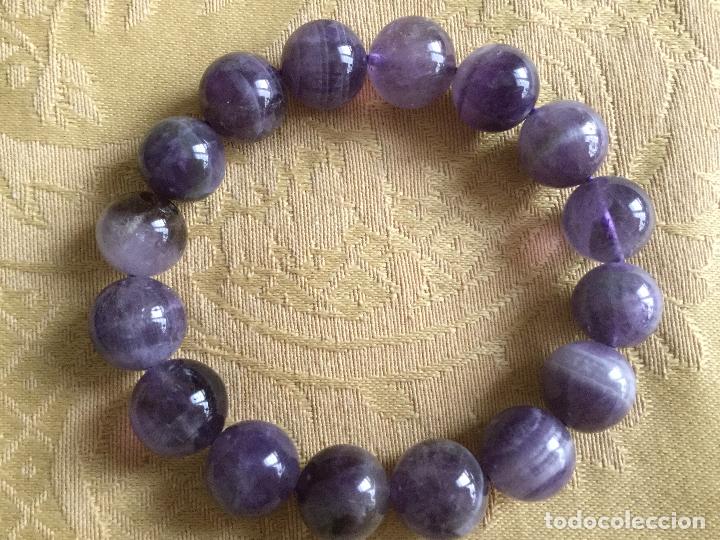 Joyeria: PULSERA DE BOLAS DE CUARZO AMATISTA - Foto 2