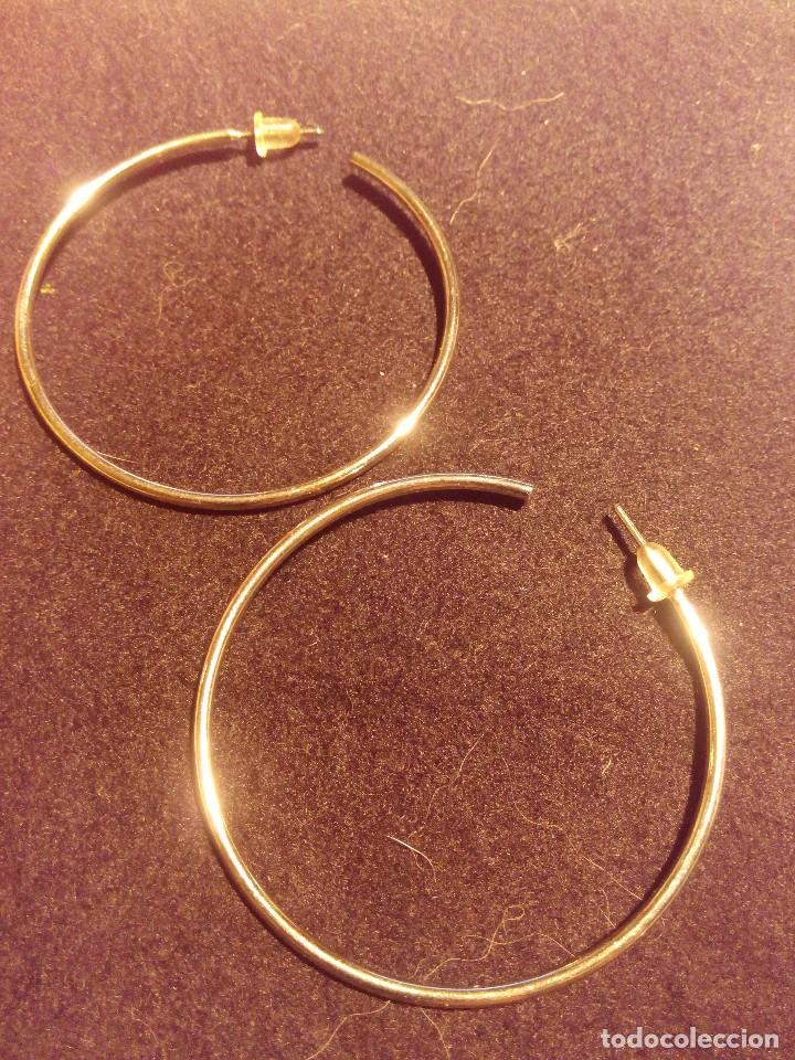 Joaillerie: PENDIENTES TIPO ARO PLATEADOS. B23
