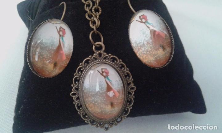 Joyeria: Conjunto pendientes y collar cabuch&oacute;n Oto&ntilde;o - Foto 1