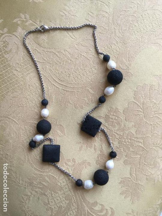 Joyeria: COLLAR PLATA DE LEY, LAVA Y PERLAS NATURALES - Foto 1