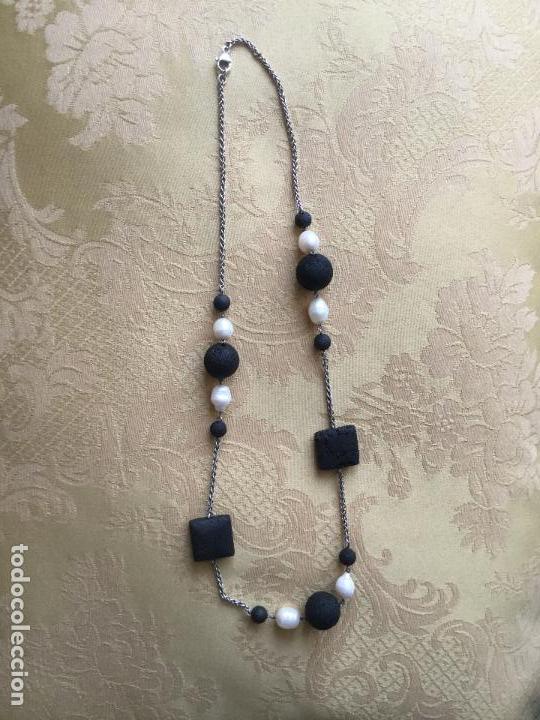 Joyeria: COLLAR PLATA DE LEY, LAVA Y PERLAS NATURALES - Foto 6