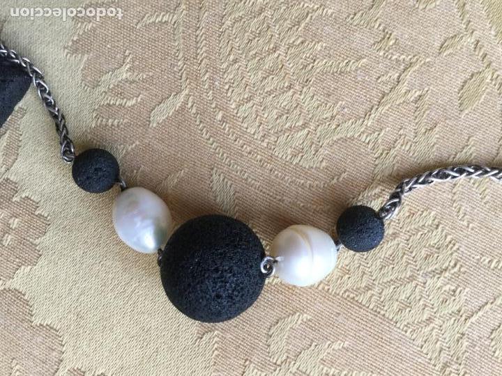 Joyeria: COLLAR PLATA DE LEY, LAVA Y PERLAS NATURALES - Foto 9
