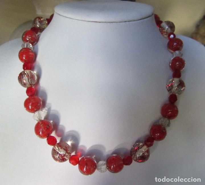 Joyeria: collar gargantilla vintage de cristal de murano - Foto 1