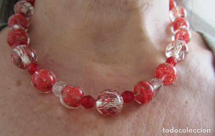 Joyeria: collar gargantilla vintage de cristal de murano - Foto 4