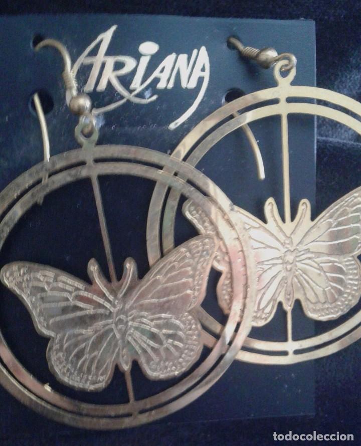 Joyeria: Pendientes vintage aro mariposa - Foto 1