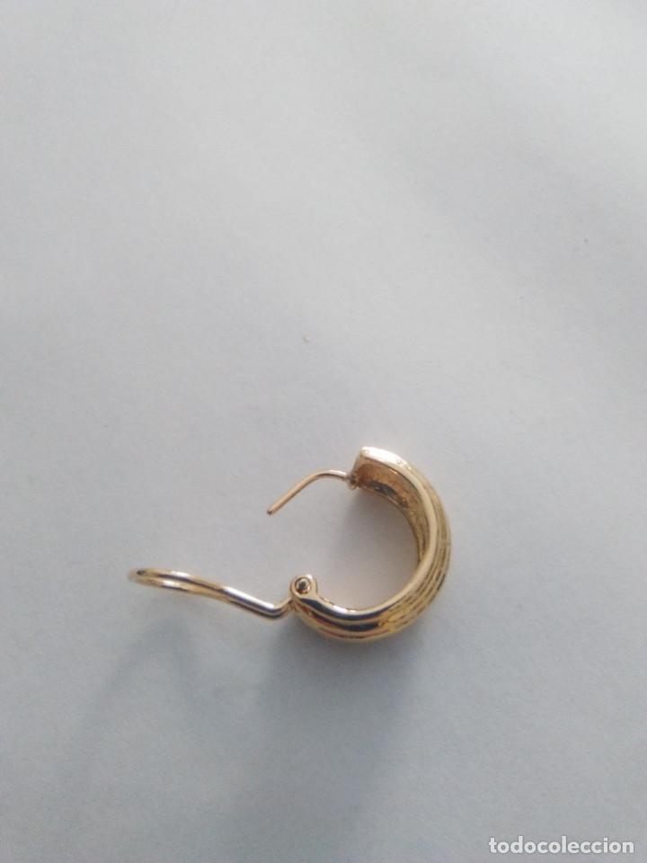 Joyeria: par de pendientes chapados en oro - Foto 2