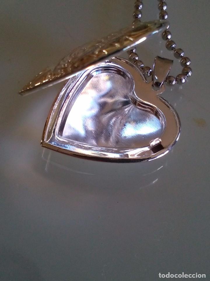 Joyeria: Colgante guardapelo en forma coraz&oacute;n con cadena - Foto 3