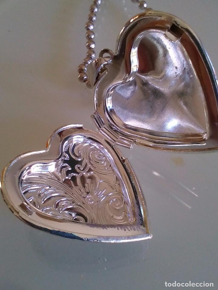 Joyeria: Colgante guardapelo en forma coraz&oacute;n con cadena - Foto 4