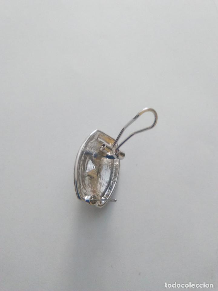 Joyeria: pendientes chapados en oro blanco con piedras - Foto 3