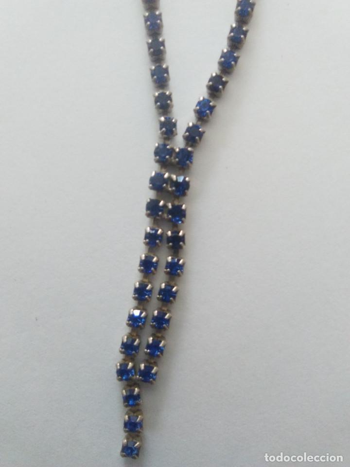 Schmuck: Gargantilla  y pulsera de pidras azules