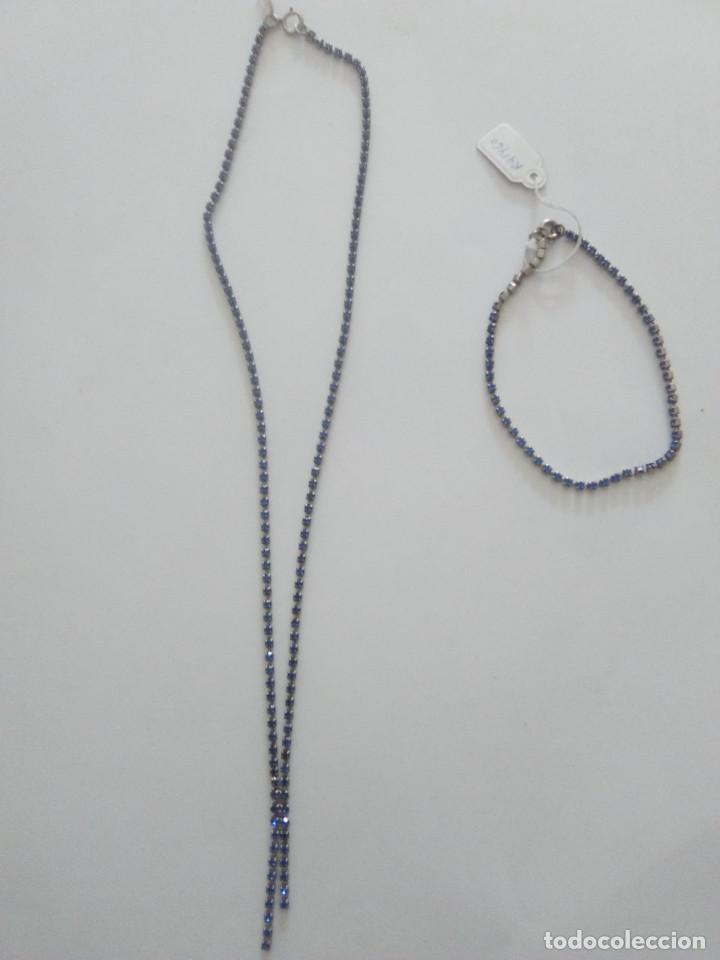 Joyeria: Gargantilla  y pulsera de pidras azules - Foto 2