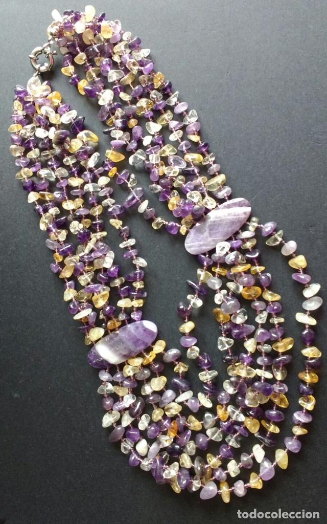 Joyeria: Collar amatista y citrino