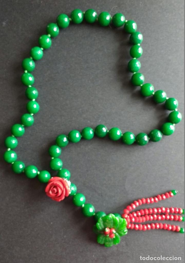 Joaillerie: Collar &aacute;gata y jade.