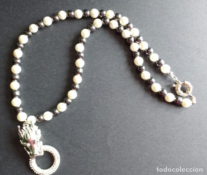 Joaillerie: Collar n&aacute;car y hematite.
