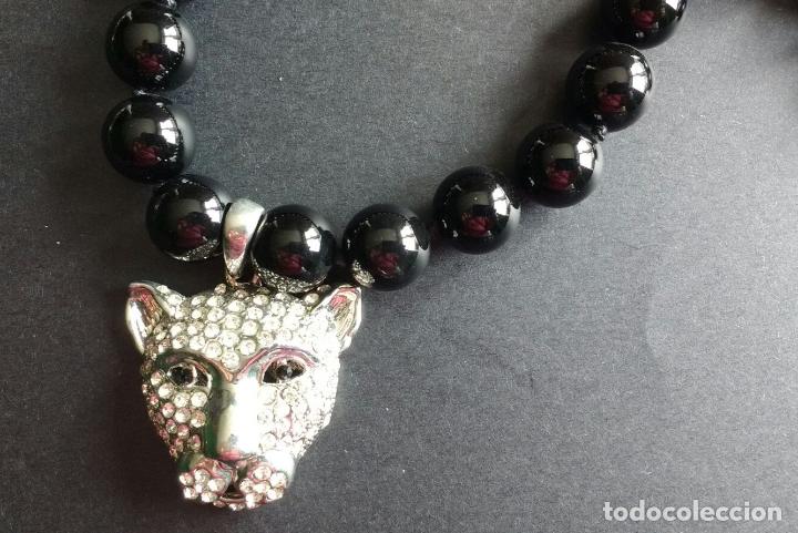 Joyeria: Collar &oacute;nix con  cabeza de pantera. - Foto 2