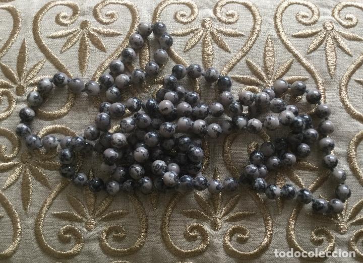 Gioielleria: COLLAR LARGO DE PIEDRAS JASPEADAS EN GRISES