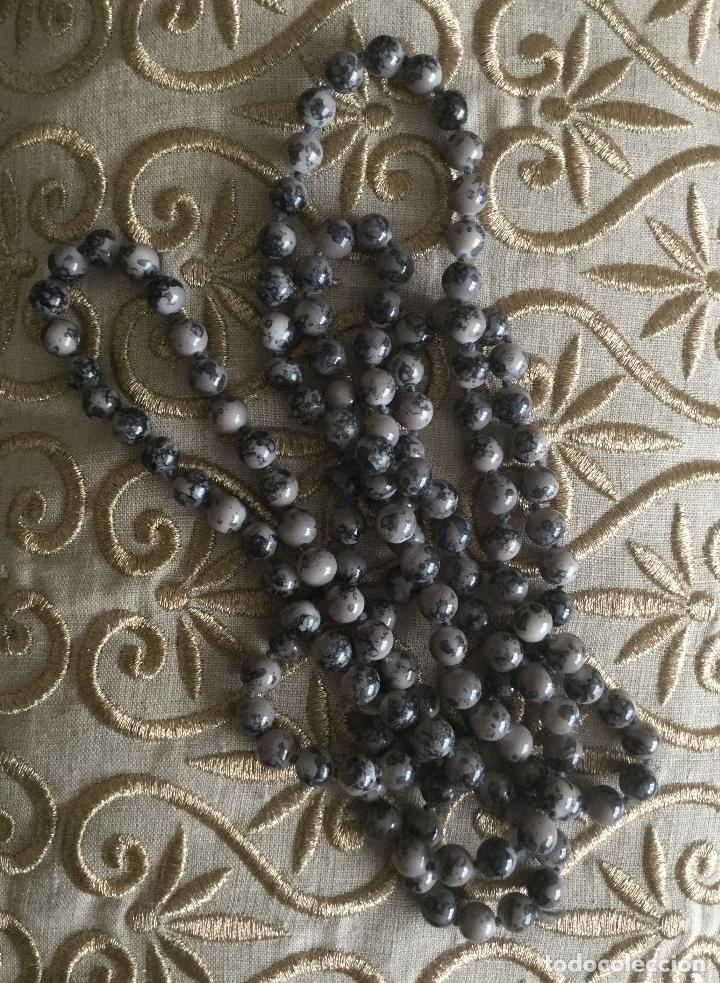 Joyeria: COLLAR LARGO DE PIEDRAS JASPEADAS EN GRISES - Foto 4