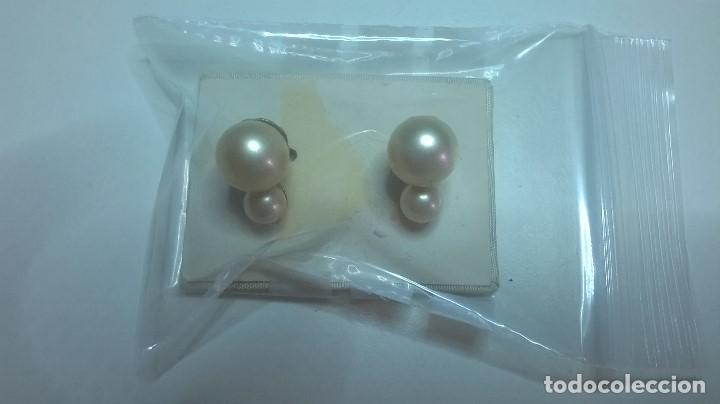 Joyeria: PENDIENTES TIPO PERLA DOBLE, CIERRE A PRESI&Oacute;N - Foto 1