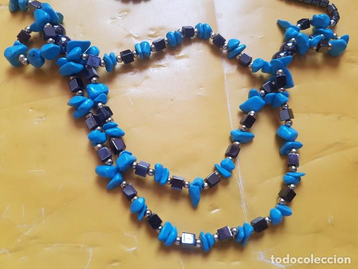Joyeria: COLLAR CON CUENTAS EN AZUL TURQUESA - Foto 2