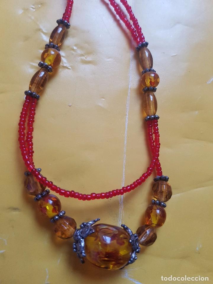 Joyeria: COLLAR CON CUENTAS IMITACION  AMBAR - Foto 2