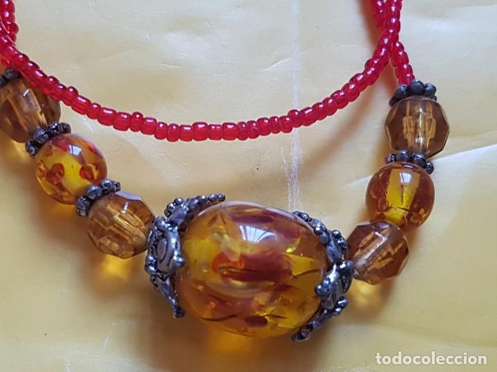Joyeria: COLLAR CON CUENTAS IMITACION  AMBAR - Foto 3