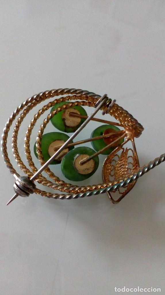 Joyeria: Broche dorado con piedras verdes - Foto 7
