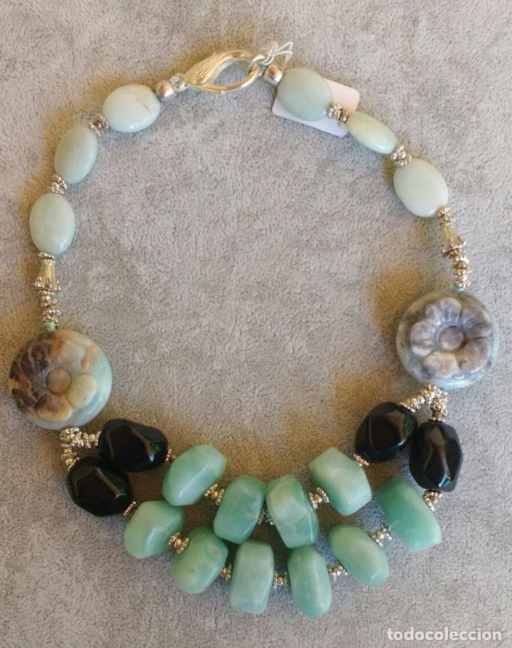 Joyeria: COLLAR &Uacute;NICO DE AMAZONITA Y &Oacute;NIX. - Foto 1