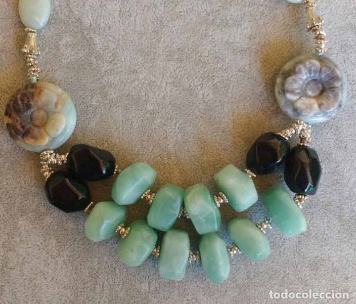 Joyeria: COLLAR &Uacute;NICO DE AMAZONITA Y &Oacute;NIX. - Foto 2