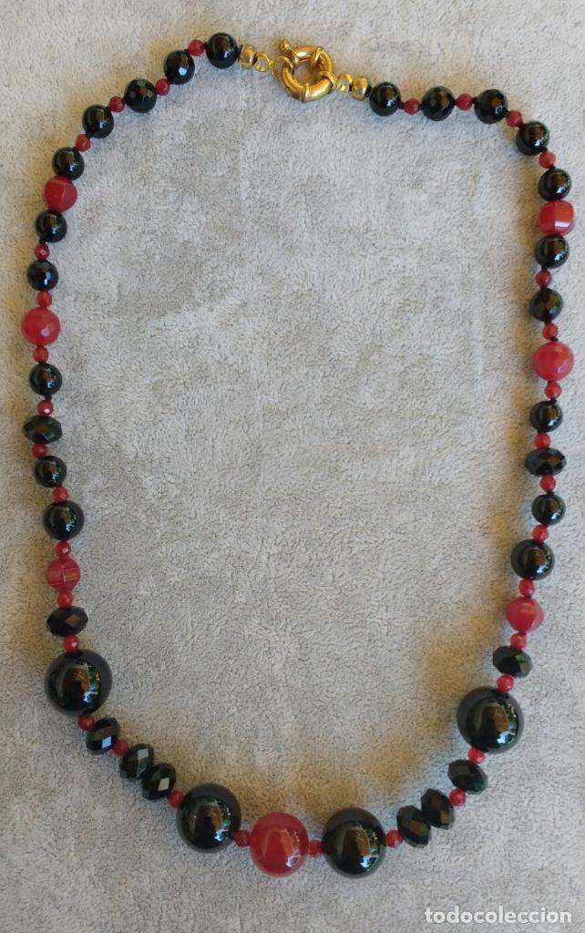 Joyeria: COLLAR DE &Oacute;NIX Y &Aacute;GATA BURDEOS. - Foto 1