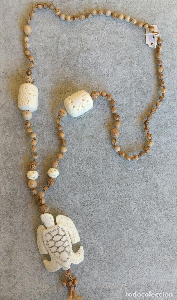 Joalharia: COLLAR DE PIEDRA TIERRA Y HUESO.