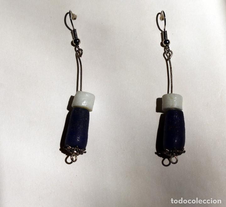 Joyeria: PENDIENTES REALIZADOS CON ANTIGUAS CUENTAS TRIBALES DE VIDRIO FUNDIDO