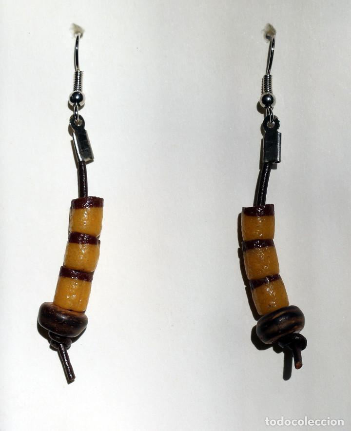 Joyeria: PENDIENTES REALIZADOS CON ANTIGUAS CUENTAS TRIBALES DE VIDRIO FUNDIDO