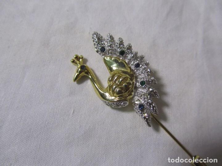 Joyeria: Alfiler con pedrer&iacute;a en forma de pavo real - Foto 4