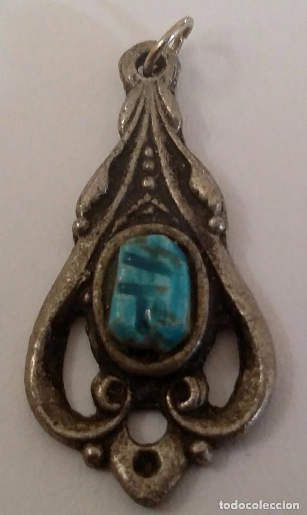 Joyeria: COLGANTE CON PIEDRA AZUL. DIJE - Foto 2