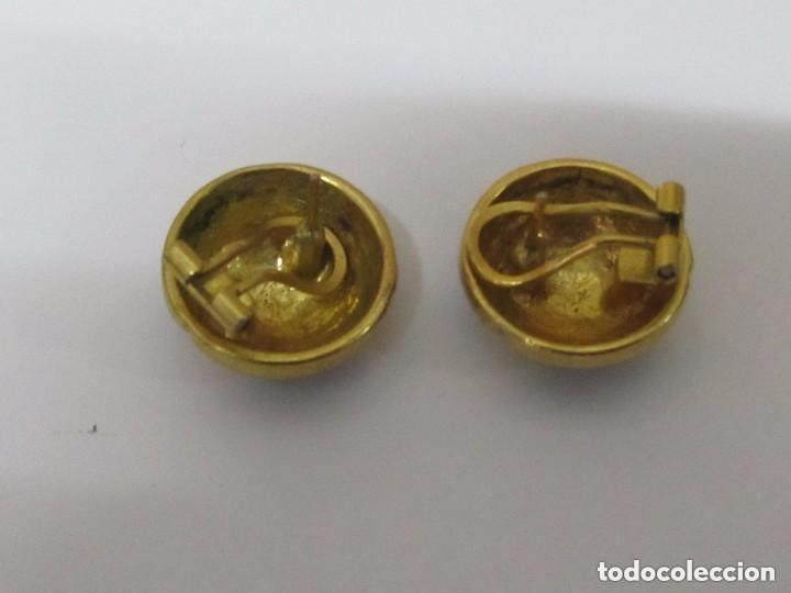 Joyeria: PENDIENTES DE ESMALTE  CHAPADOS EN ORO - Foto 2