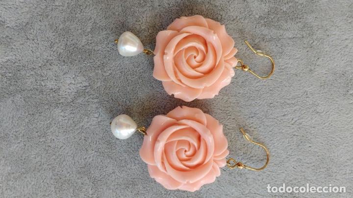 Joyeria: pendientes en resina con perla de cultivo - Foto 1