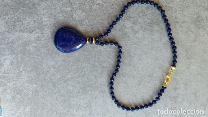 Joyeria: collar de lapislazuli con colgante/l&aacute;grima - Foto 1