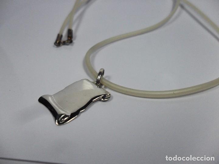 Joyeria: Colgante pergamino en plata 925,  con caucho blanco - Foto 7
