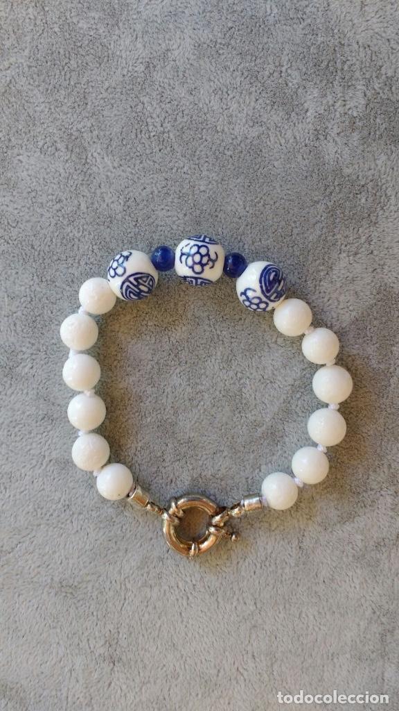 Schmuck: pulsera coral blanco/porcelana/bisuter&iacute;a