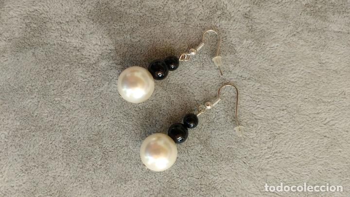 Joyeria: pendientes perla de n&aacute;car/&oacute;nix/bisuter&iacute;a - Foto 1