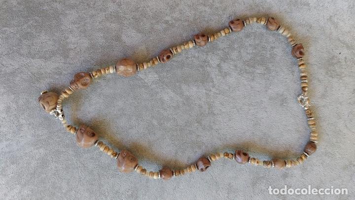 Schmuck: collar resina calaveraas/bisuter&iacute;a/piedra tierra