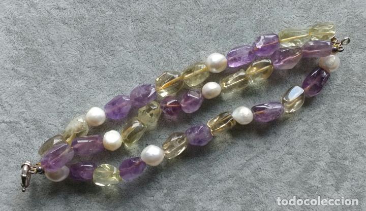 Joaillerie: PULSERA DE CITRINO, AMATISTA Y PERLA.