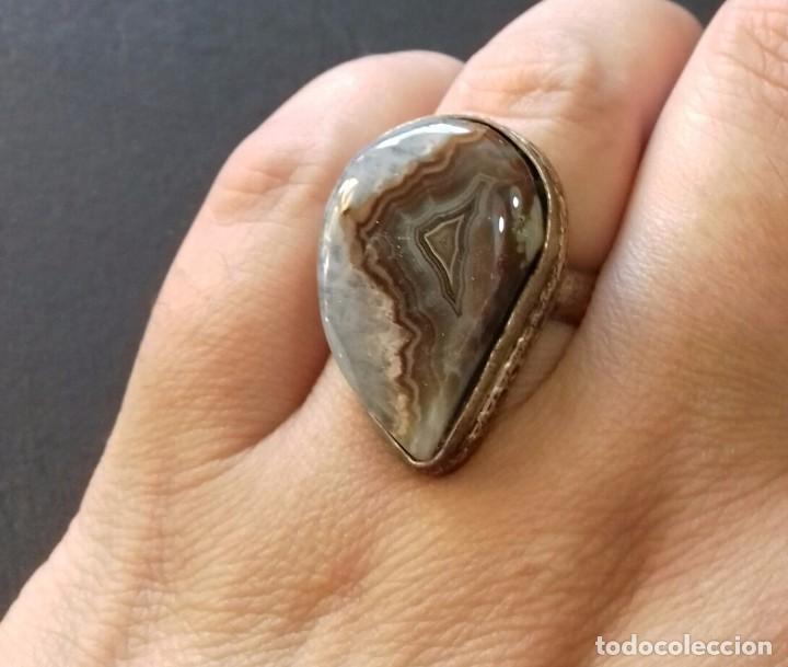 Joyeria: Anillo vintage en Plata de Ley y &Aacute;gata - Foto 4