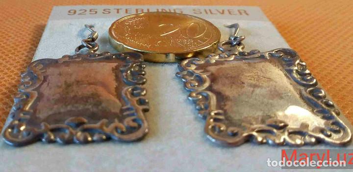 Joyeria: PENDIENTES DE PLATA. A&ntilde;os 80-90. Sin usar. - Foto 3